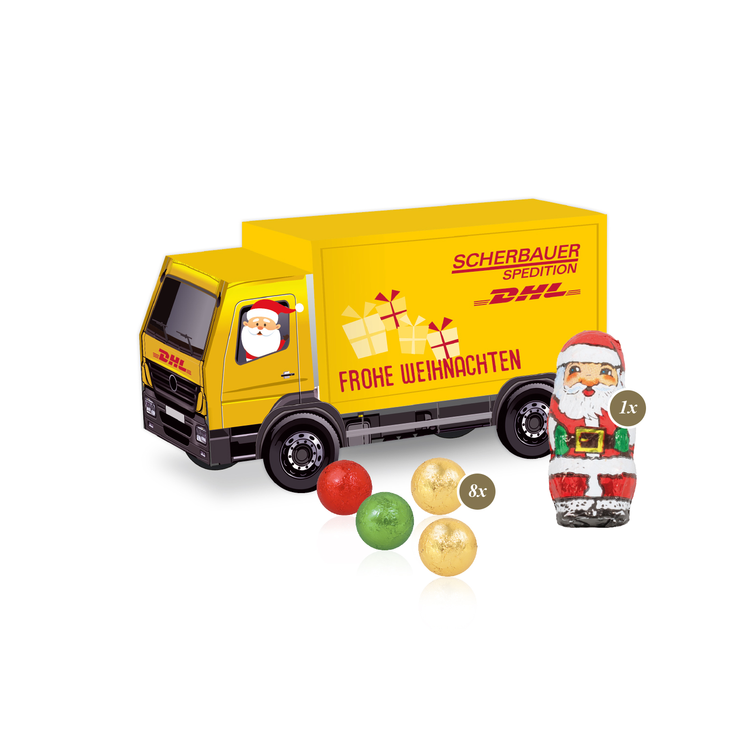 3D Präsent "LKW" mit Fairtrade® Schokolade