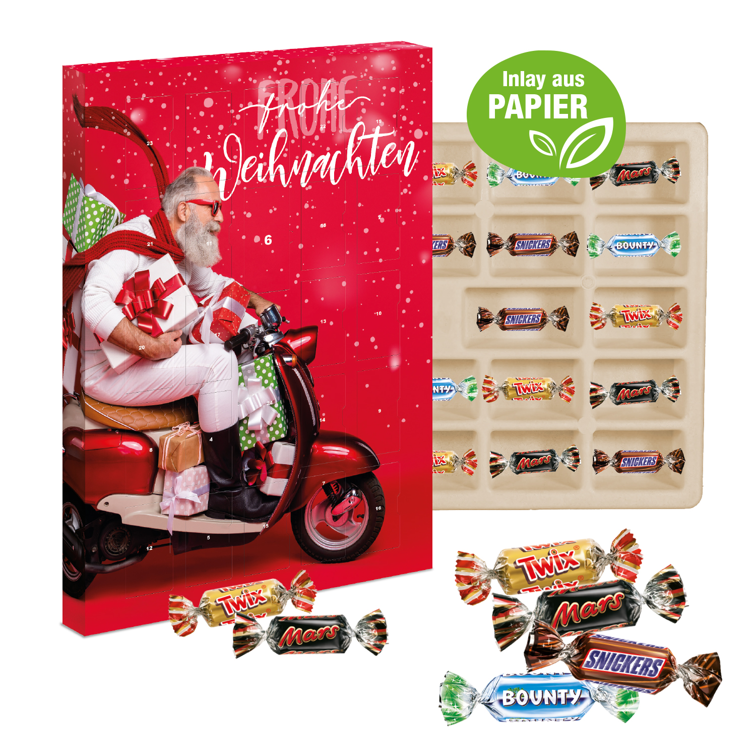 Adventskalender Mars® Miniatures® Mix, Inlay aus Papier